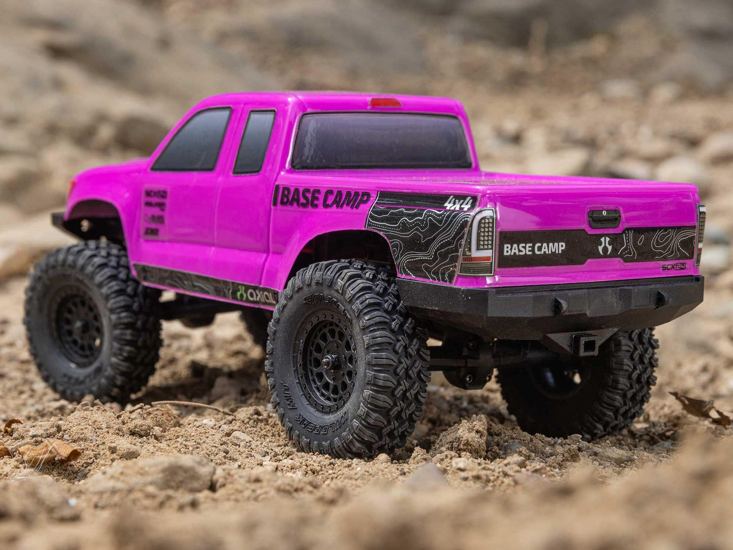 Axial - 1/24 SCX24 Base Camp 4WD Rock Crawler RTR w/Battery, Charger & Radio Set - Pink - C-AXI-1219T3