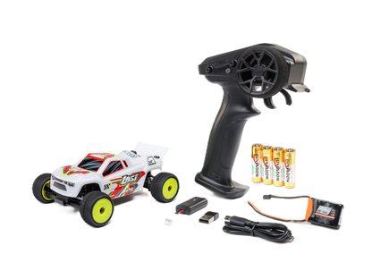 Losi - 1/28 Micro-T 2WD Stadium Truck RTR White (1/24th Class) - (Radio, Battery & Charger Included) C-LOS-1392T1