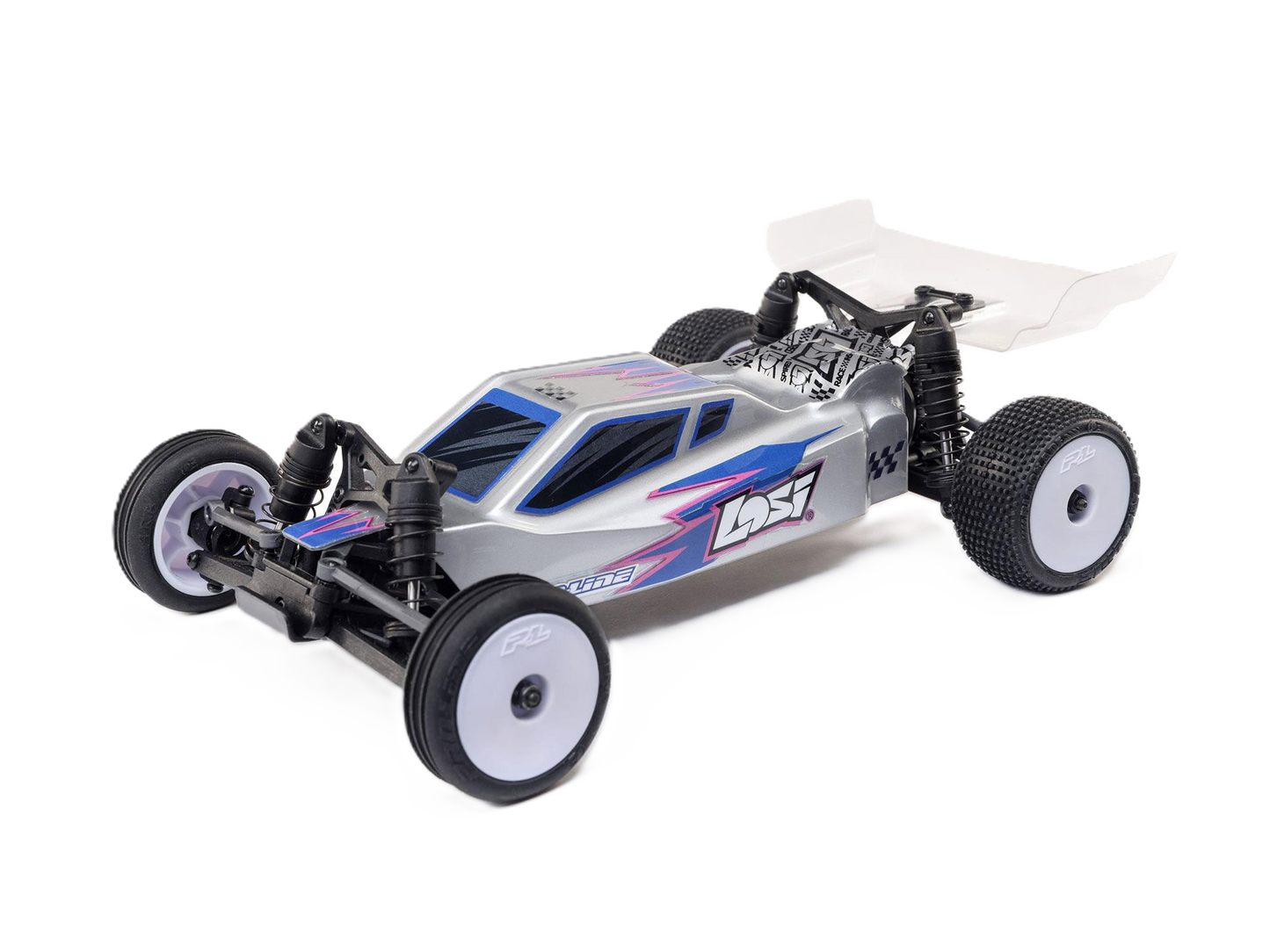 Losi - 1/24 Micro-B 2WD Buggy RTR Silver - (Radio, Battery & Charger Included) C-LOS00007T2