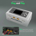 GensAce - Lipo LiHV RC Battery Charger iMars D300 PLUS Dual Channel (UK) White - GEA300WPLUS-WUK