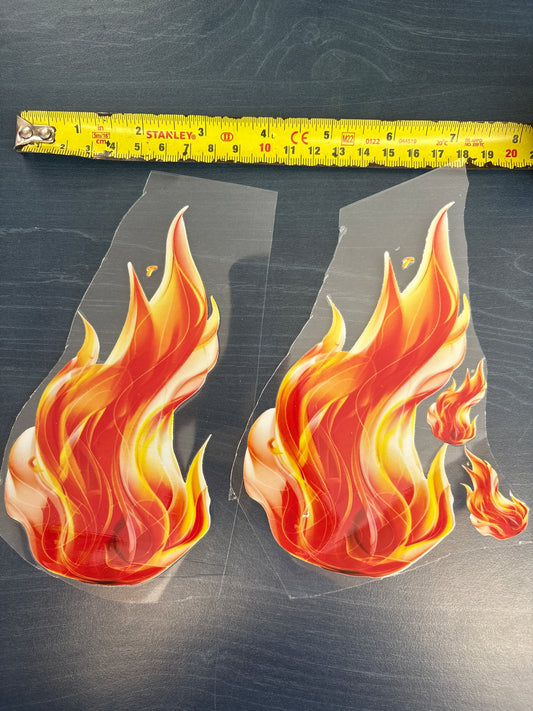 UV Sticker Decal Sheet - 1/10 size (2x Big Flames, 2x Small)