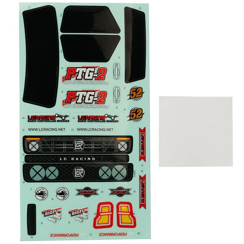 LC Racing - 1/10 190mm Wide RC Touring Car Body Shell - Clear Lexan - Racing Pickup Truck - Body Shell (258mm Wheelbase / 190mm Wide) - Fits TT01 / TT02