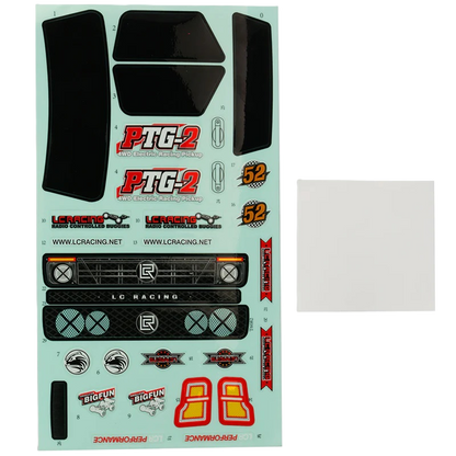 LC Racing - 1/10 190mm Wide RC Touring Car Body Shell - Clear Lexan - Racing Pickup Truck - Body Shell (258mm Wheelbase / 190mm Wide) - Fits TT01 / TT02