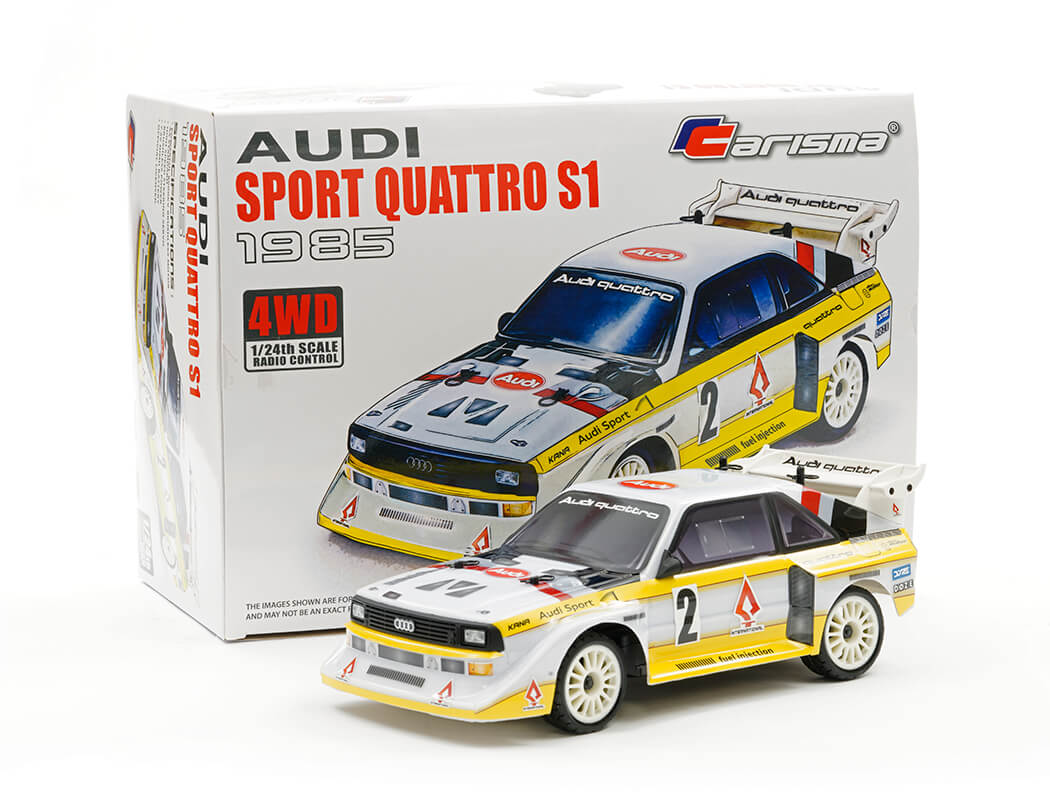 CARISMA - GT24 2.0 AUDI SPORT QUATTRO S1 1985 - 1/24 (MICRO SCALE BRUSHLESS MOTOR) Ready To Race - CA88468