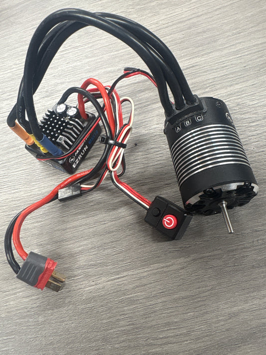 (#5) Tested/Used - Hobbywing Max10 EZRun 60Amp 2-3S ESC Brushless & 3652SL G2 4000kv Motor Combo (Ideal for 1/10 Buggies/Trucks)