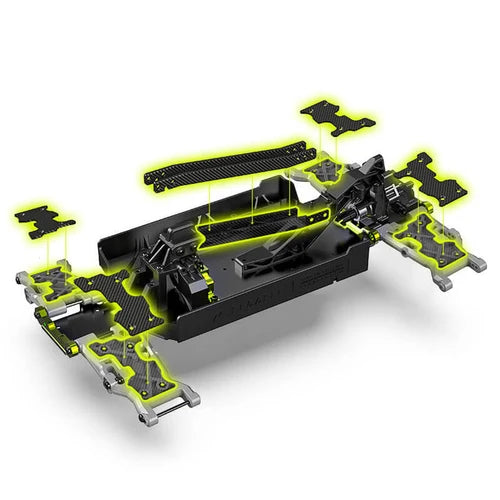 Rlaarlo - Omni Terminator (Carbon Spec) Brushless Micro 1/10 Scale Truck V2 RTR - Black - With 3S LiPo & USB Charger (1/12 Size but with 1/10 Electrics) (Free Upgrade/Spares Package Included)