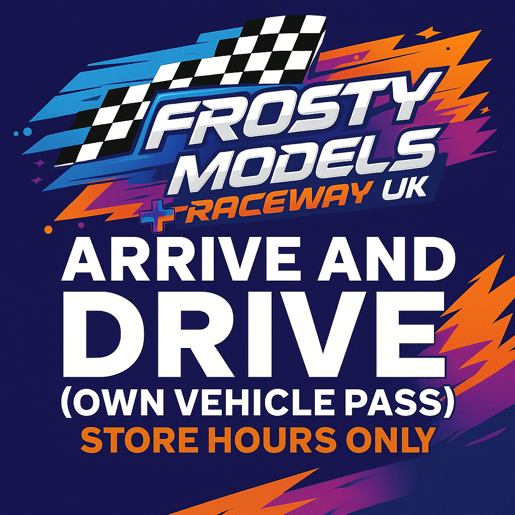 FM Raceway - (OWN VEHICLE) Arrive and Drive - UNLIMITED DRIVE + CHARGING (1 Person Driving / Store Hours) - (Use of own Car/Buggy - 1/10th or Smaller) Select Store Collection at Checkout