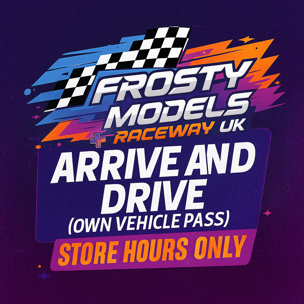 FM Raceway - (OWN VEHICLE) Arrive and Drive - UNLIMITED DRIVE + CHARGING (1 Person Driving / Store Hours) - (Use of own Car/Buggy - 1/10th or Smaller) Select Store Collection at Checkout
