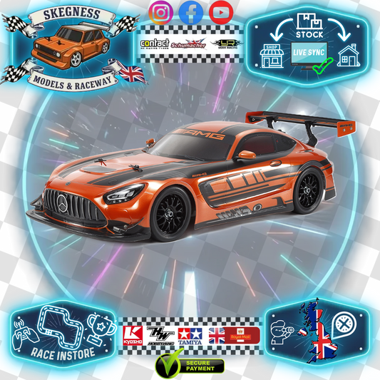 (Pre-Order End of May 2026) Tamiya - Mercedes-AMG GT3 EVO (TT-02) with Orange Painted Body Item No. 47519