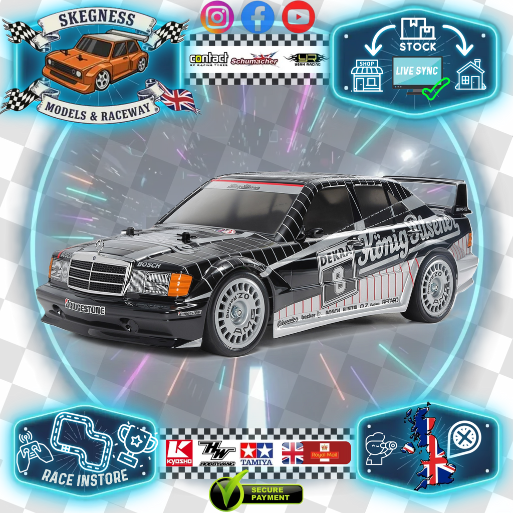 (Pre-Order Next Batch) Tamiya TT02 - Mercedes-Benz 190 E 2.5-16 EVO II 1991 with Painted Body Item No. 47525