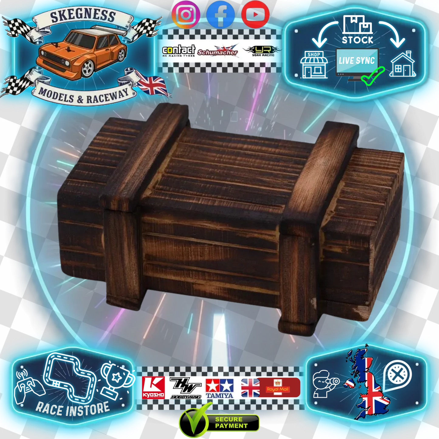 RC Overhaul - RC Rock Crawler Accessories - Wooden Box, 1/10th - G-RCO-CR010