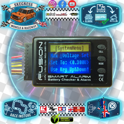 Logic RC - Smart Lipo Alarm Lithium Battery Checker & Alarm 1-8cells - P-FS-BC06