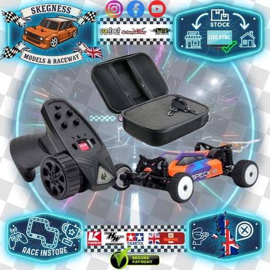 Hobby Plus - 1:24 2WD Buggy "Speck-B" RTR (Razor Orange) + Absima Case - HBP2410250-C2-Case