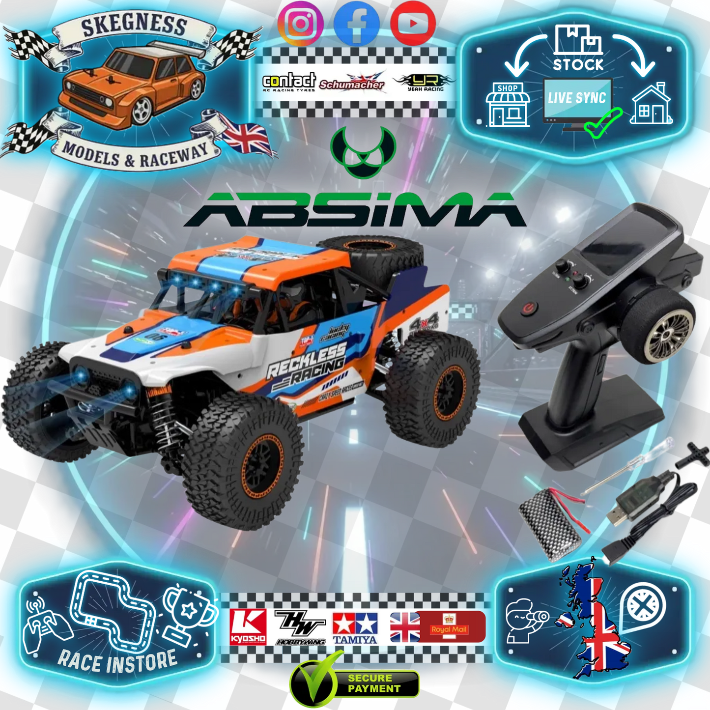 ABSIMA - 1:20 Rock Racer orange 4WD RTR (w/battery and charger) 10031