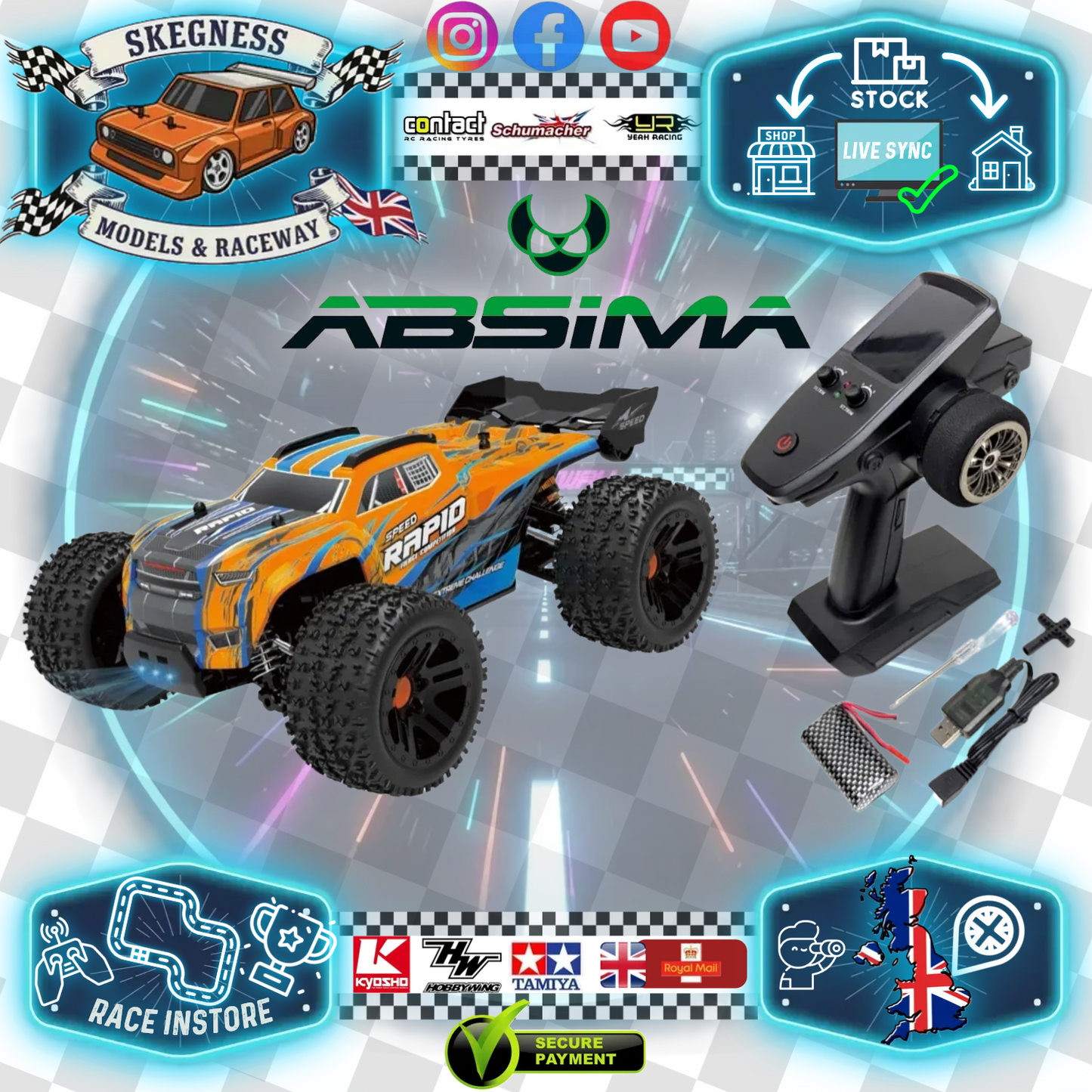 ABSIMA - 1:20 Race Truggy green 4WD RTR (w/Battery & Charger) - 10035