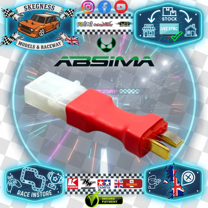 Absima - Rc Battery / ESC / Charger Adapter T-Plug Deans (M) - Tamiya (F) Compact Version - 3040039