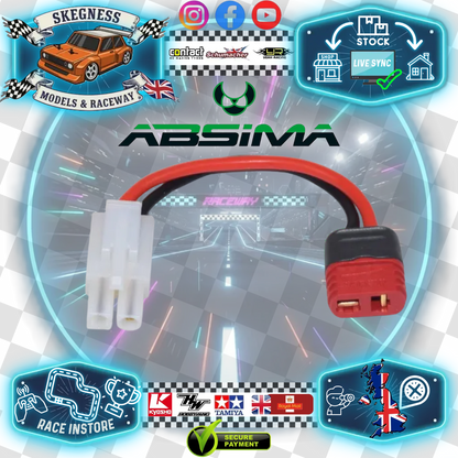 Absima - Rc Battery / ESC / Charger Adapter Adapter with cable T-plug (F) - Tamiya (M) 40mm long - 3040021