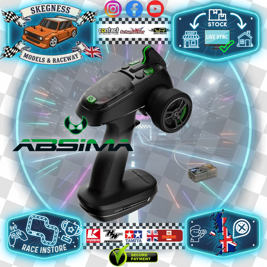 Absima - 4Ch RC Car/Truck/Buggy Wheel Radio Set "CR4S-EVO" 2.4GHz with receiver - 2000014