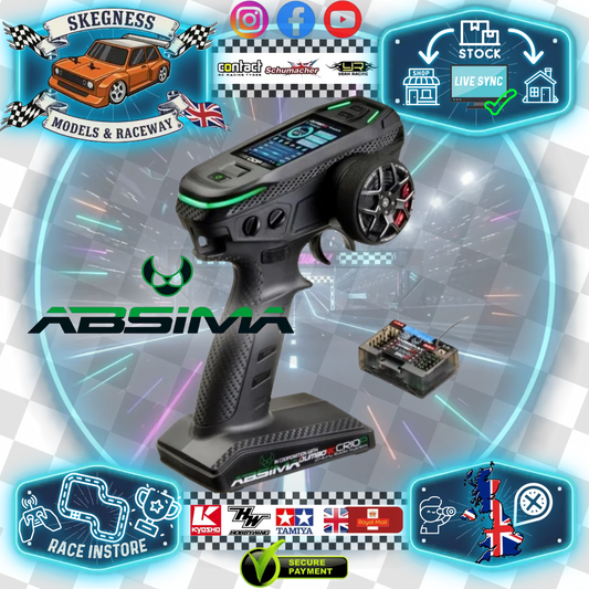 Absima - 10ch Pro Fully Digital RC CAR Radio "CR10P" 2.4GHz w/Receiver - 2000013 (Extra receivers available - Same as Dumbo RC & Cheaper)