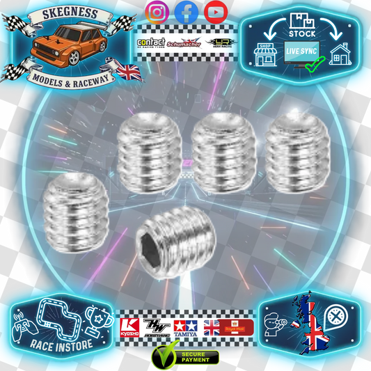 M3 x 3mm long - Grub Screws Stainless Steel x5