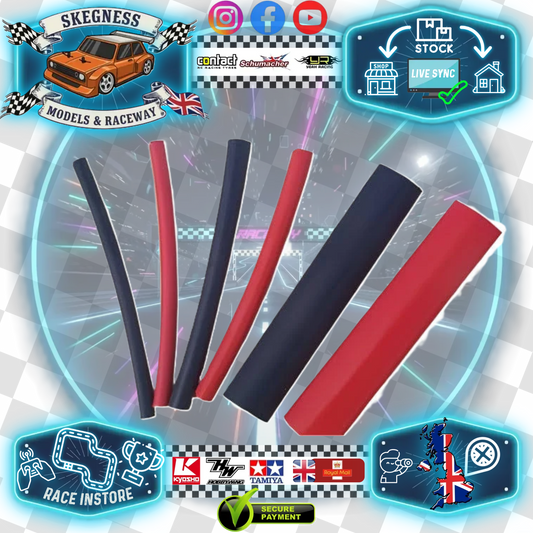 Heat Shrink - Various Sizes Pack Red and Black 1 Metre 4mm to 8mm