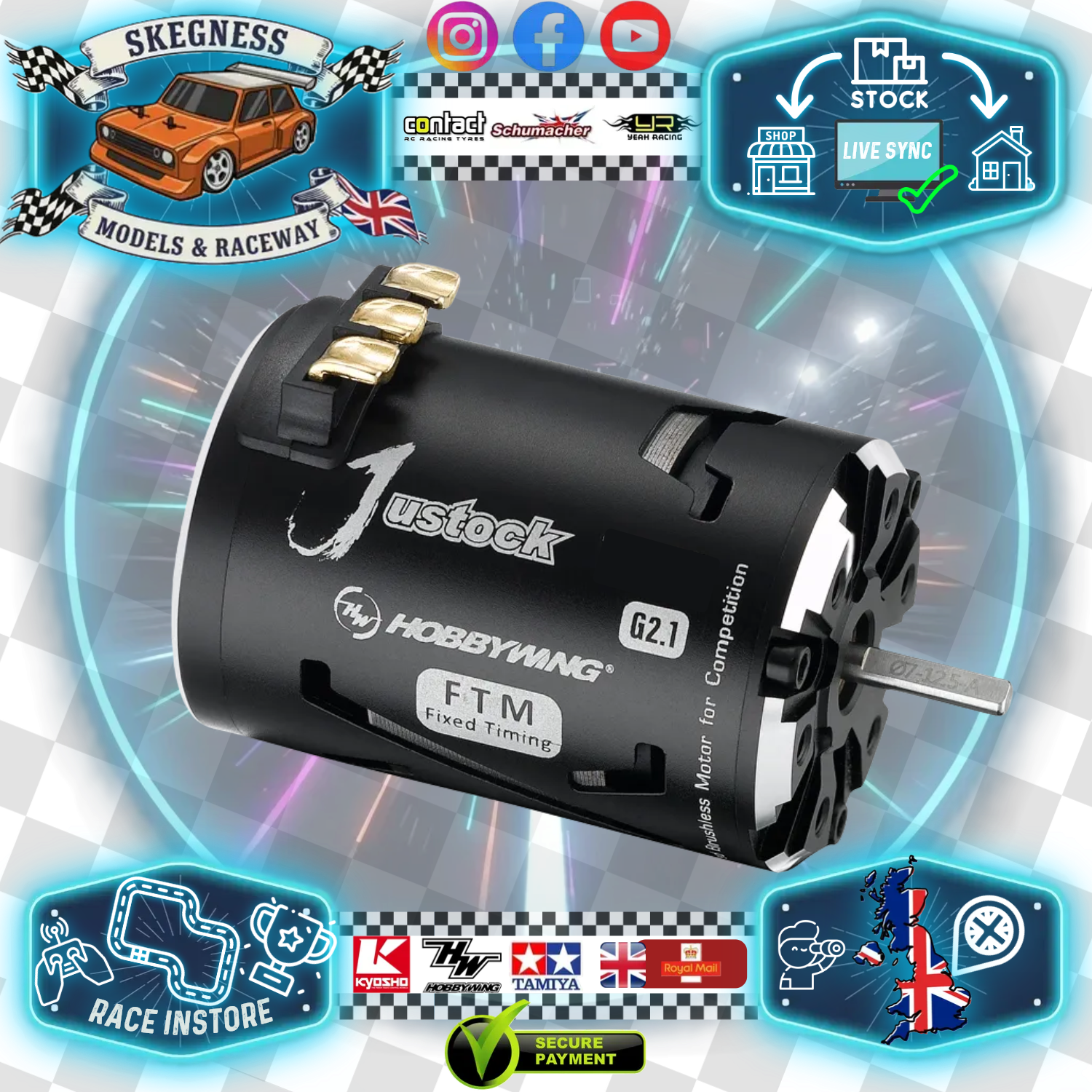 HOBBYWING - JUSTOCK G2.1 21.5T SENSORED Brushless MOTOR (FIXED TIMING) - HW30408012