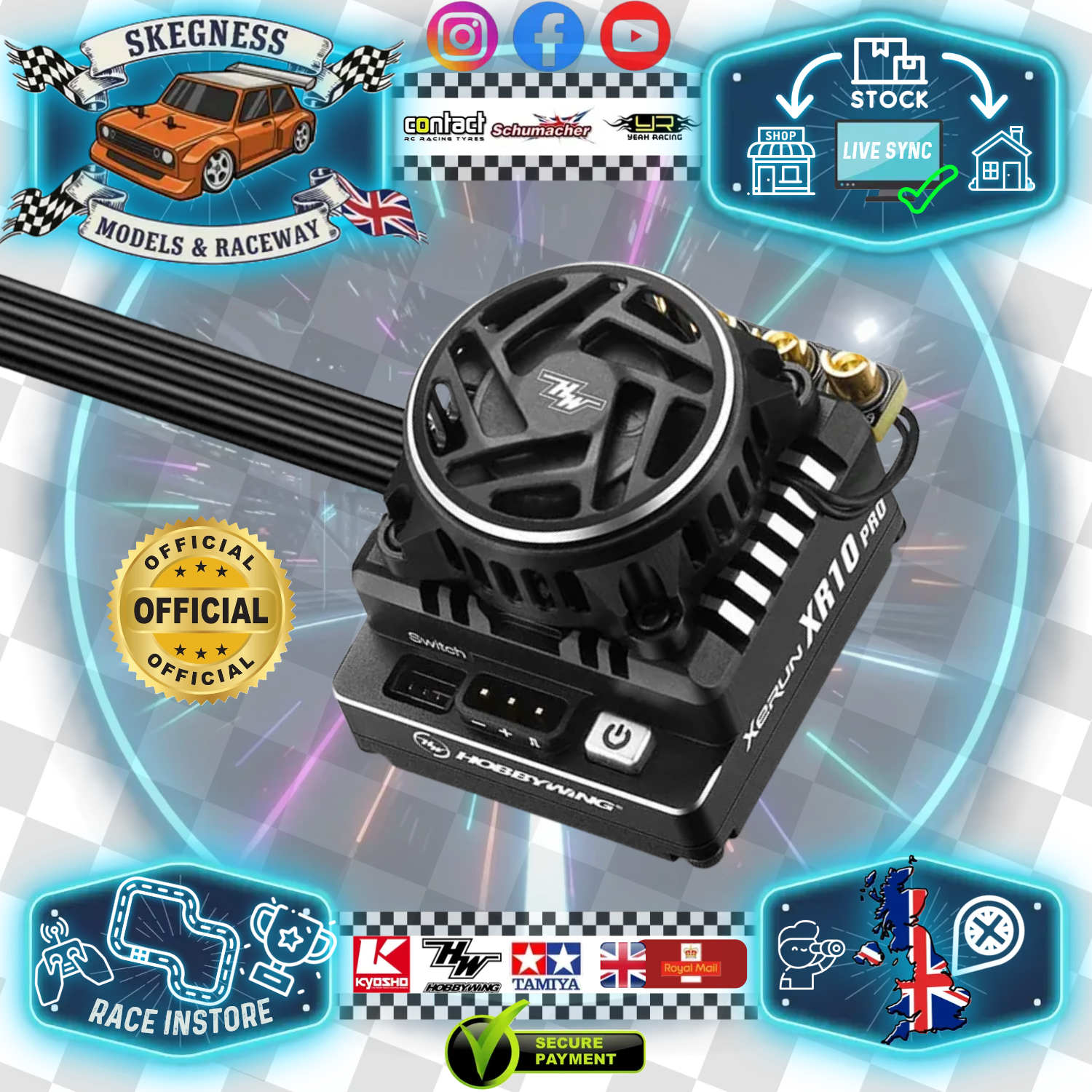 HW30112619 - HOBBYWING XERUN XR10 PRO BLACK G3 ESC SPEED CONTROL ESC - (For Pro Drivers - Ideal for Modified Classes)