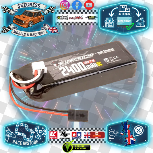 Sunpadow - LiPo 2400mah - 2S 1P - 7.4V - 5C TX Radio Battery (Fits Futaba T4GRS) SUHE0002