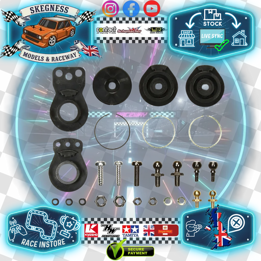 TAMIYA 51000 - HI-TORQUE SERVO SAVER KIT WITH FIXINGS (Use on Euro Truck with adjustable Steering Tie-Rod)