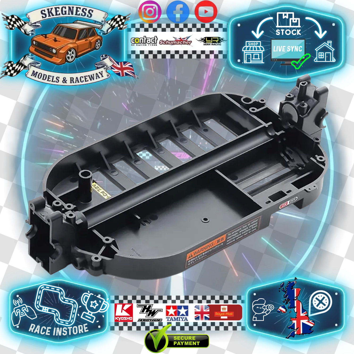 TAMIYA TT01E Euro Truck Parts - 1X 51001 BATH TUB CHASSIS (TT01/E/R/D) EURO TRUCK