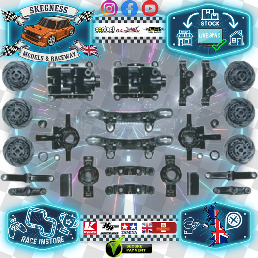 TAMIYA 51527 - TT02 - A Parts (2x Uprights Hubs, Disc Hex's, Shock Towers, Suspension Mounts, Gear Box Covers)