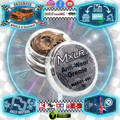 MXLR - Anti Wear Grease (5g) Metallic High Tack Grease for Tamiya Euro Truck Front Diffs - MAX-01-00
