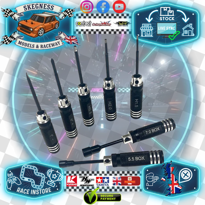 CORE RC - MINI TOOL SET & Case (7PCS) 1.5/2.0/2.5MM HEX / M3 & M4 SOCKET DRIVER SET - CR875