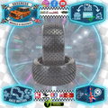 SCHUMACHER - Mezzo (Spikes) - 1/10 2.2IN BUGGY TYRE/TIRES - 4WD / 2WD Rear - YELLOW - U6885 (Thicker Carcas Sidewall)