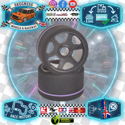 CONTACT RC - 1/12 GT12 LMGT3 Front 38Sh Purple - 43mm - JT2-38USF (1pair) Wheel & Tyre Set Pre-Glued (BRCA Recommend)