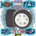 Contact - 1/10 RC Electric Touring Car (Shore 42/45Sh) Foam Wheels & Tyres / Tires - (2pcs) J1424505 (4WD Electric Car Racer Recommended)