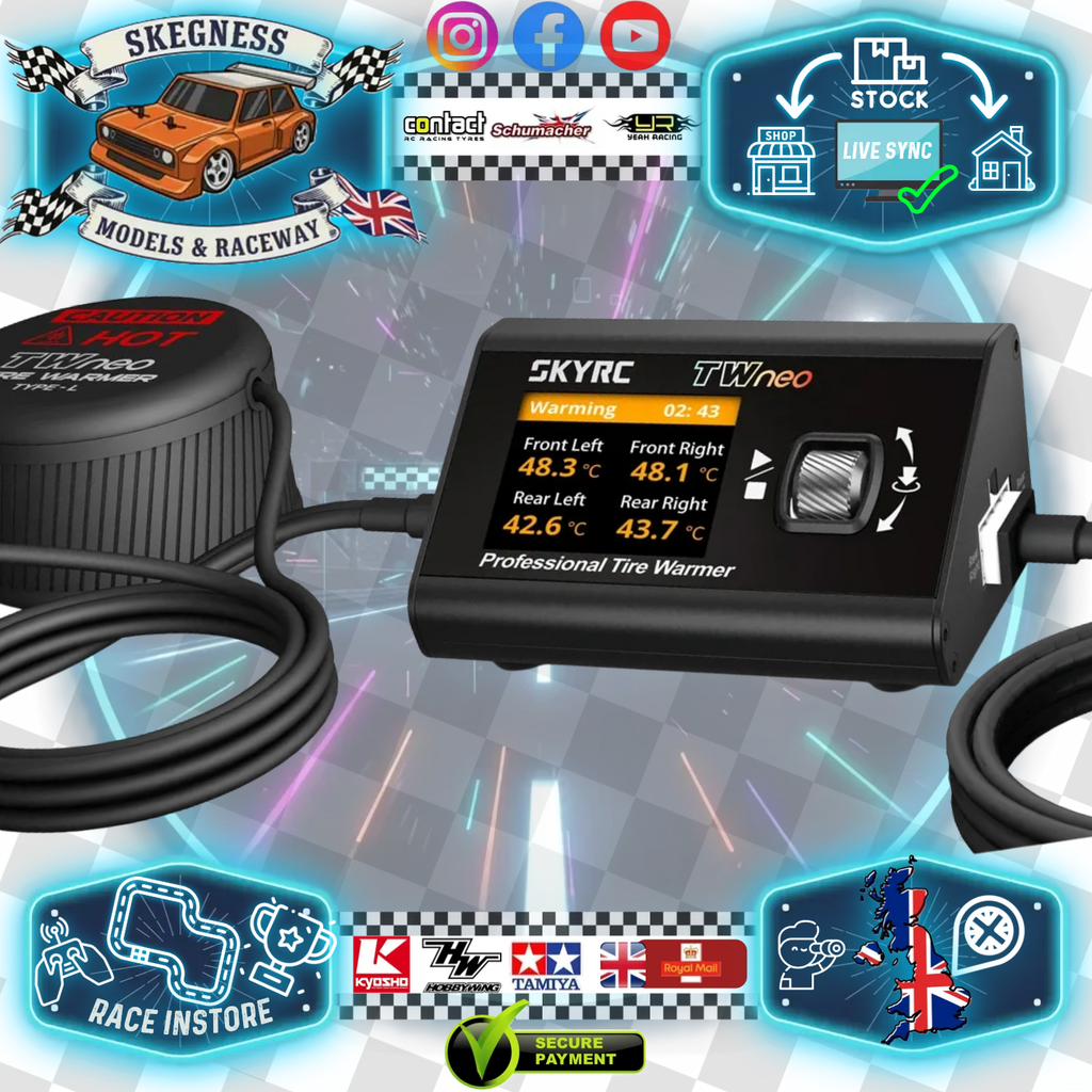 SKY RC - Neo Tyre Warmer w/ 1/10th Cups - For 1/10 Touring Car Tyres - SK-600157-01