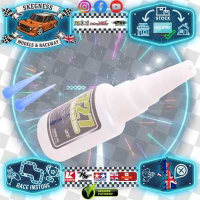 CORE RC - 727 MEDIUM SIDE WALL TYRE/TIRE GLUE + 2 NOZZLES - CR727 (SLOW DRYING)