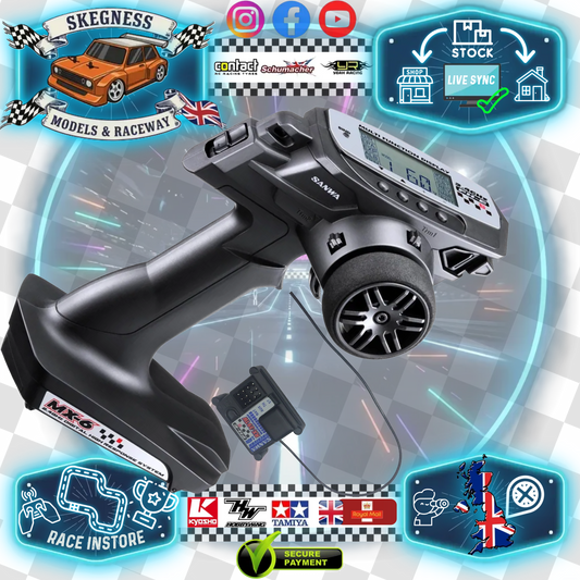 SANWA - STEERING WHEEL RADIO SET 3CH - MX-6 RC 2.4GHZ FH-E & RX-391W - SA101A32571A