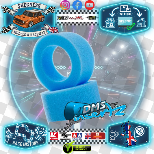 DMS Insertz – Originalz Blue Rear (1/10 Buggy) foam tire Inserts (4WD/ 2WD)  – Medium (1 pr) - DMS303