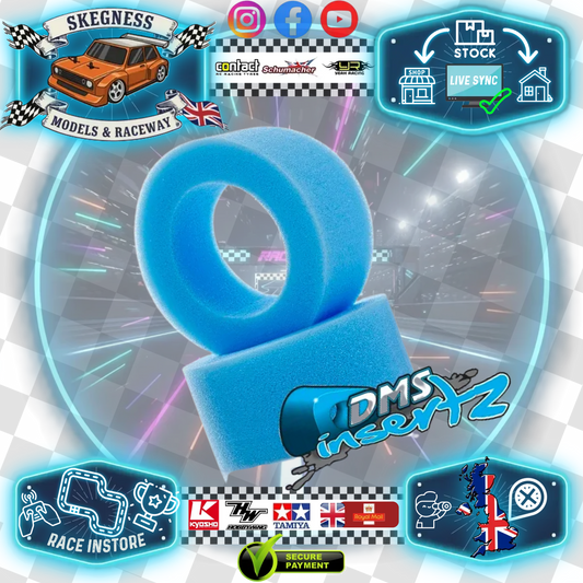 DMS Insertz – Chunkeez Blue Rear (1/10 Buggy) foam tire Inserts (4WD/ 2WD) – Medium (1 pr) - DMS3017