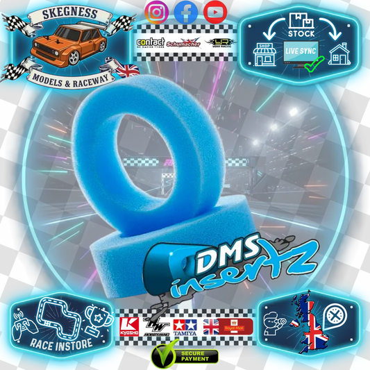 DMS Insertz – Originalz WIDEZ Blue (1/10 Buggy) foam tire Inserts (2WD Front)  – Medium (1 pr) - DMS305-1