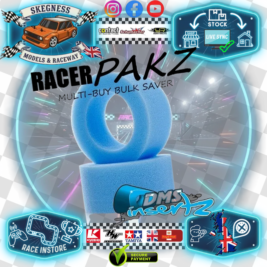 DMS Insertz – Originalz Blue Rear RACER PAKZ (10PAIRS) (1/10 Buggy) foam tire Inserts (4WD/ 2WD) – Medium - DMS303-10