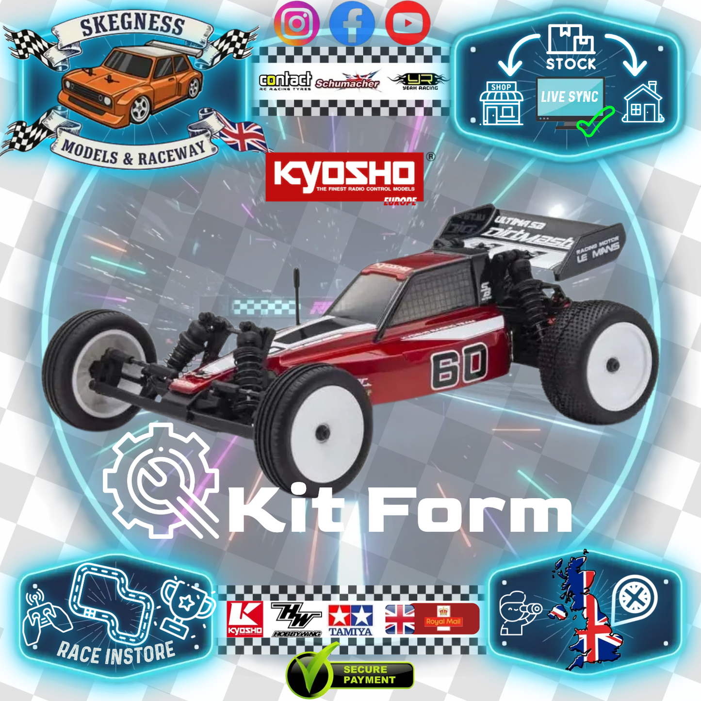 Kyosho - Ultima SB Dirt Master 2WD - 1/10 Electric Buggy Kit - (No Electrics included) K.34311B