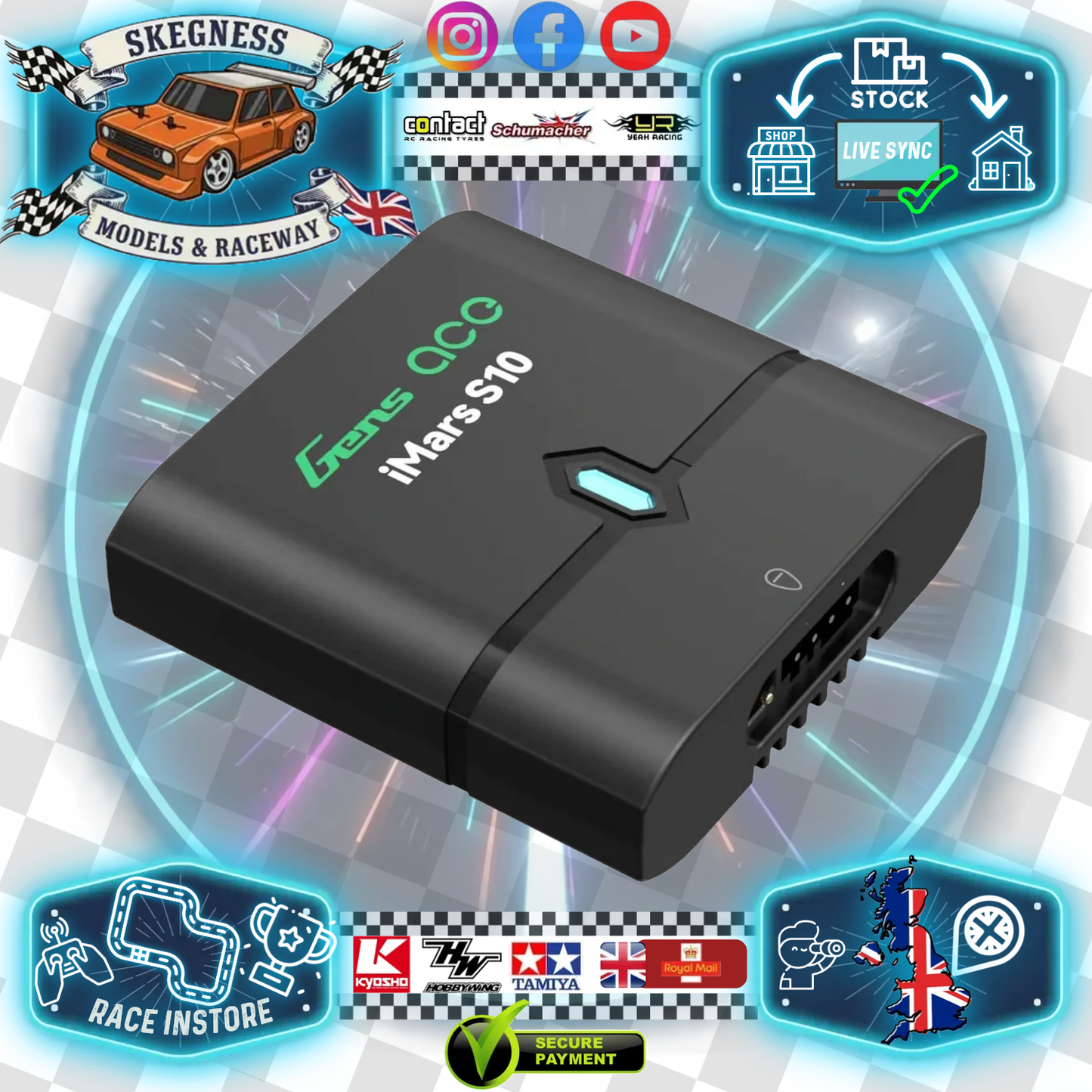 Gens Ace - 2S & 3S Balance Charger iMars S10 G-Tech (10W/2-3S) Power Source USB-C (Ideal Beginner Lipo Charger)