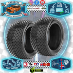 Jetko - Mini Spike - 1/10 2.2IN BUGGY TYRE/TIRES - 2WD / 4WD Rear - EOS YELLOW - JK2003E (Polished Floor/Carpet/Astro)