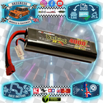 Pink Performance - Bashing LiPo 2S 7.4V 4000mah 50C (Deans) 139x47x25mm 240g Round Case (Fits Tamiya TT01E Euro Truck) PP3-2S4000-D