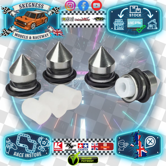 Absima - RC CAR BODY POST MARKERS - (1/12-1/10th Scale) Silver - (4PCS) - 3000007