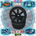 RAGE - MTC & M-Chassis (Front) Wheels (Black Hard Wheel/ 46sh) And Foam Tyre (2Pcs) (20mm Wide) F2046-BHW