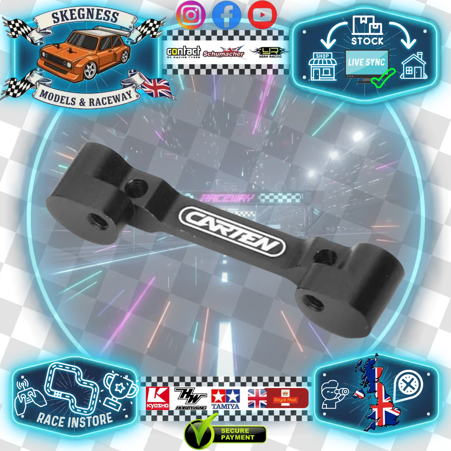 Carten / Louise LMX - M210 MTC - (Hop-up) Front Hanger & Steering Mount - NBA316 (1x needed)